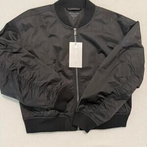 Athleta NEW Blouson Flex Black Bomber Jacket, Size Medium
